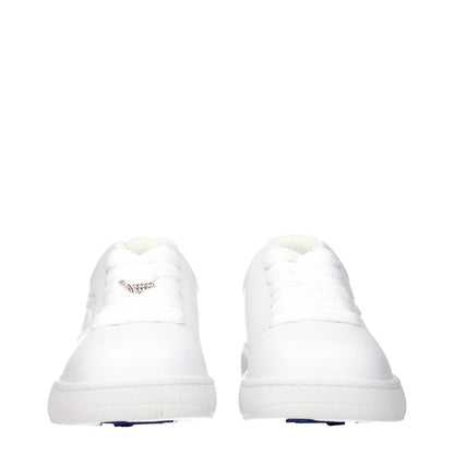 Burberry White Leather Low Tops - The Gentlemen's Vault