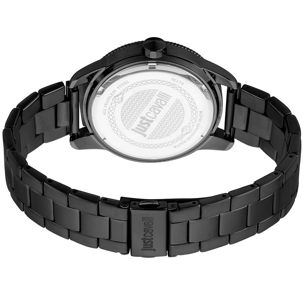 Just Cavalli Black Stainless Steel Dress Watch - The Gentlemen's Vault