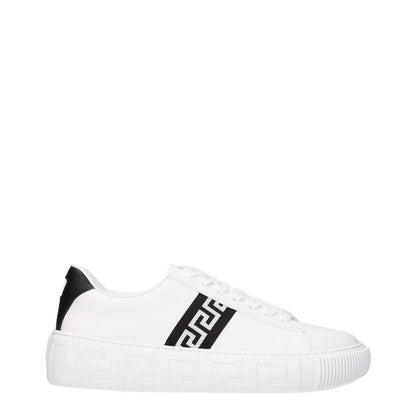 Versace White Leather Sneakers - The Gentlemen's Vault