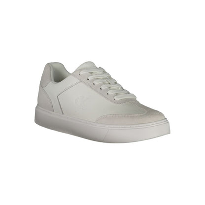 Calvin Klein White Leather Men Sneaker - The Gentlemen's Vault