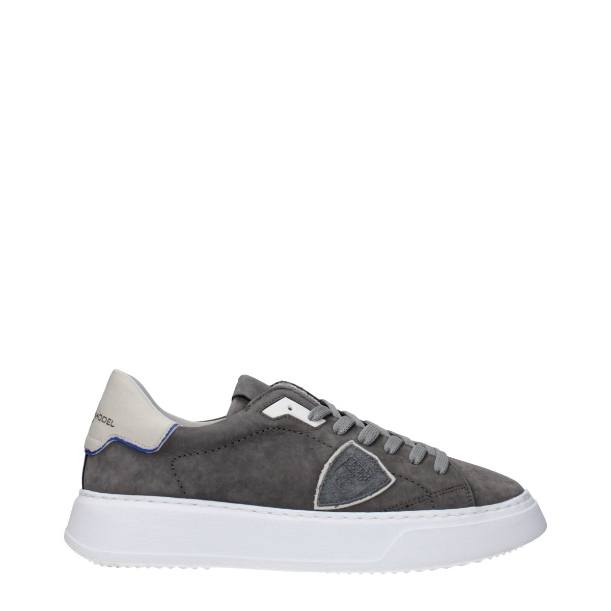 Philippe Model Gray Leather Sneakers - The Gentlemen's Vault