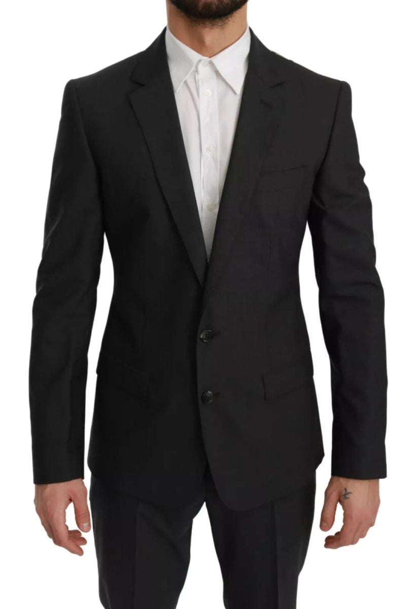Dolce & Gabbana Slim Fit MARTINI Wool Gray Suit - The Gentlemen's Vault