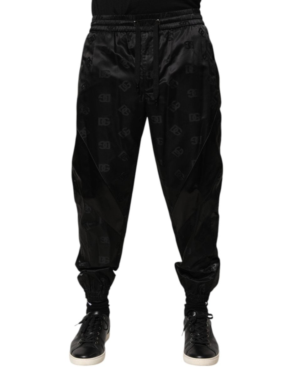 Dolce & Gabbana Black Logo DG Print Men Jogger Sweatpants Pants - The Gentlemen's Vault