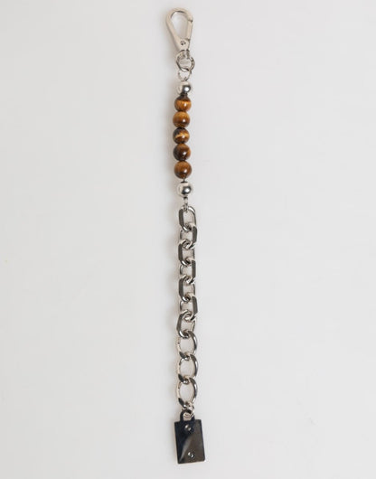 Dolce & Gabbana Silver Chain Brass Beaded Lobster Clasp Logo Men Bracelet - The Gentlemen's Vault