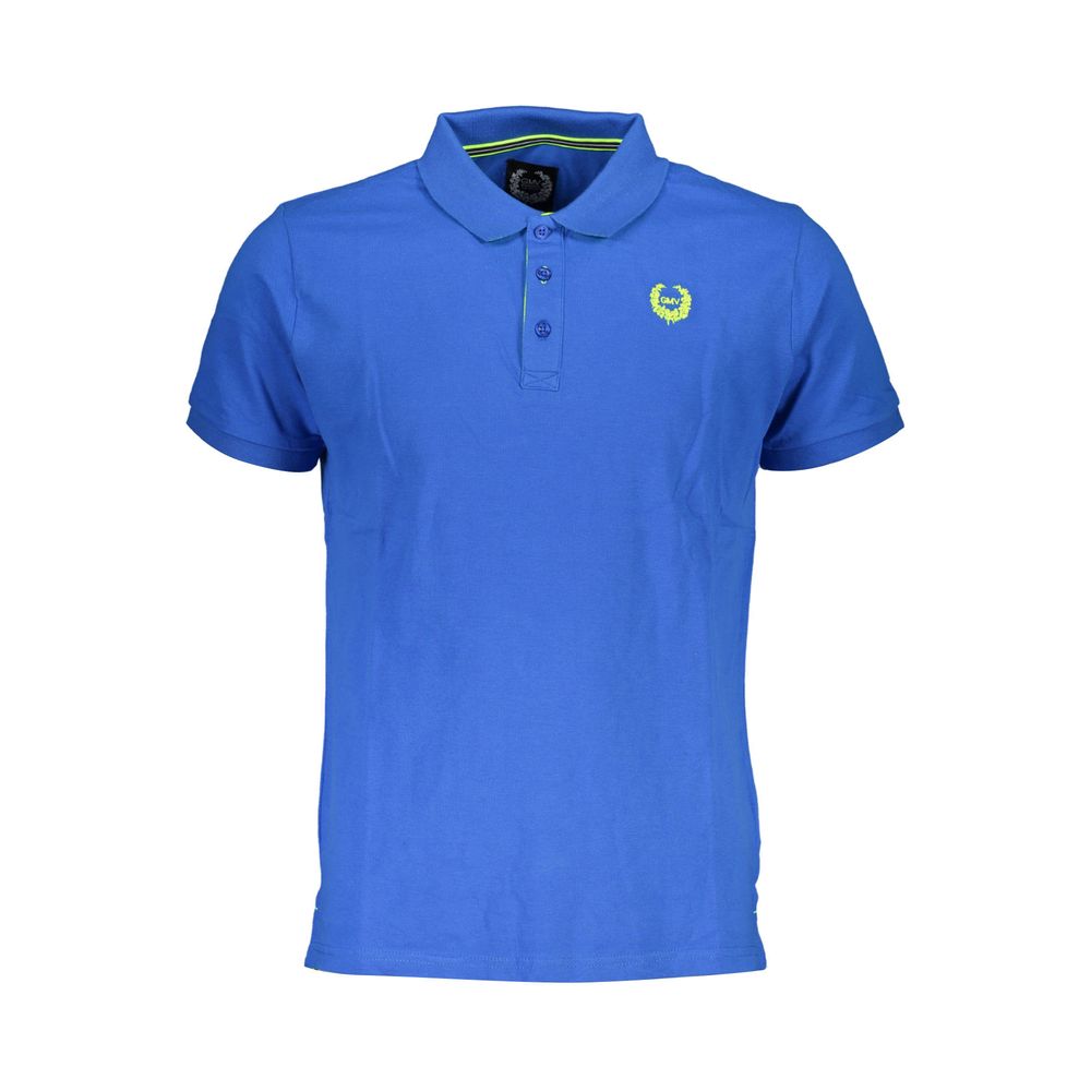 Gianmarco Venturi Blue Cotton Polo Shirt - The Gentlemen's Vault