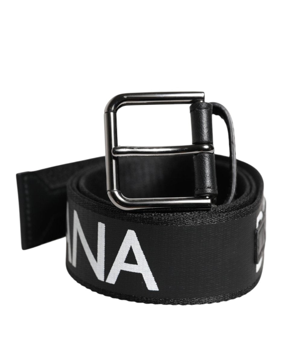 Dolce & Gabbana Black Leather Classic Metal Logo Buckle Belt - The Gentlemen's Vault