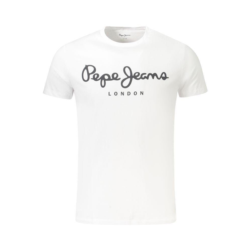 Pepe Jeans White Cotton Men TShirt - The Gentlemen's Vault