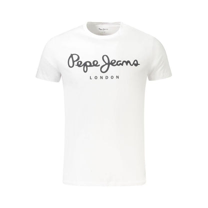 Pepe Jeans White Cotton Men TShirt - The Gentlemen's Vault