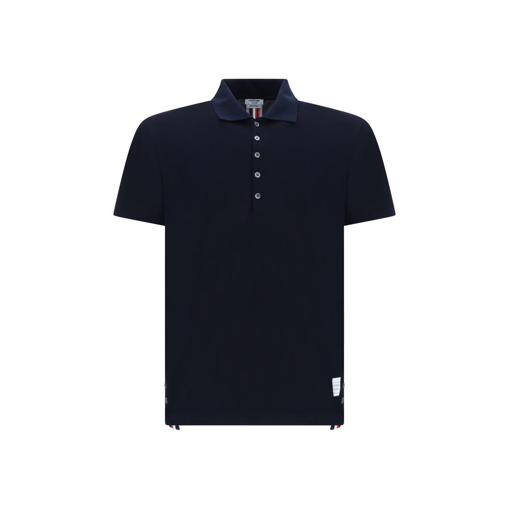 Thom Browne Blue Cotton Polo Shirt - The Gentlemen's Vault