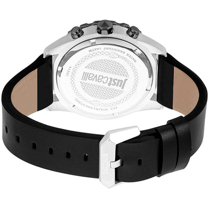 Just Cavalli Black Leather Dress Watch - The Gentlemen's Vault