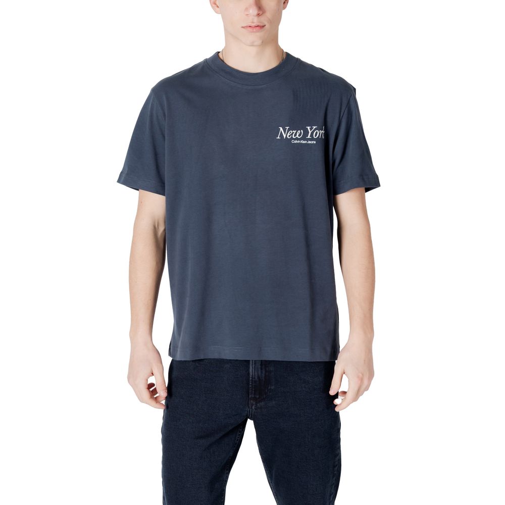 Calvin Klein Jeans Blue Cotton T-Shirt - The Gentlemen's Vault