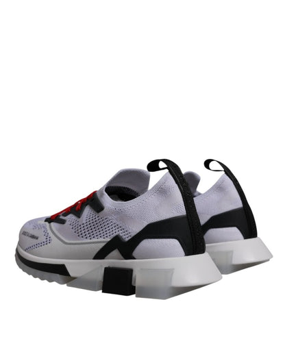 Dolce & Gabbana White SORRENTO Sport Stretch Sneakers Shoes - The Gentlemen's Vault