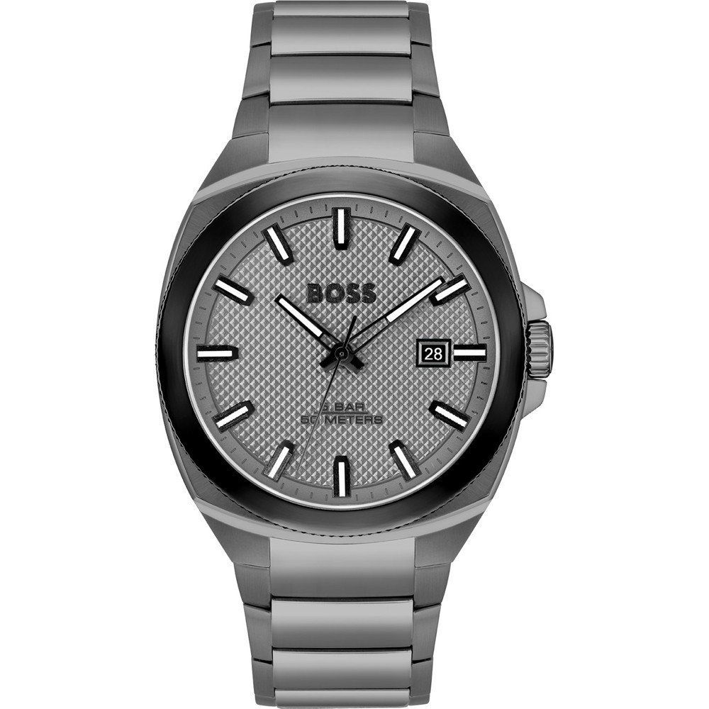 Hugo Boss Gray Stainless Steel Dress Watch - The Gentlemen's Vault