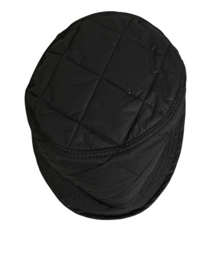 Dolce & Gabbana Black Nylon Quilted Bucket Men Capello Hat - The Gentlemen's Vault
