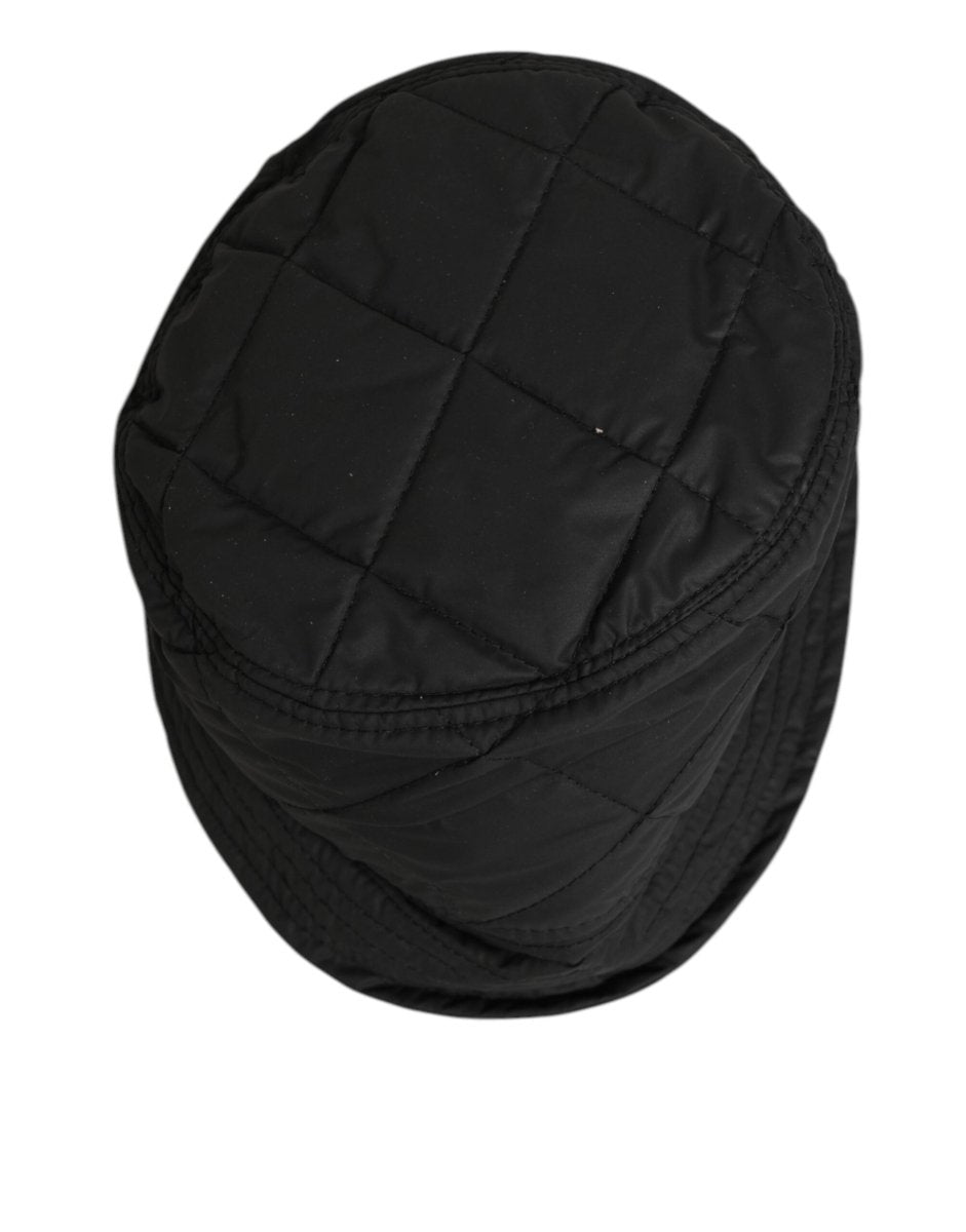 Dolce & Gabbana Black Nylon Quilted Bucket Men Capello Hat - The Gentlemen's Vault