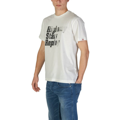 Replay White Cotton T-Shirt - The Gentlemen's Vault
