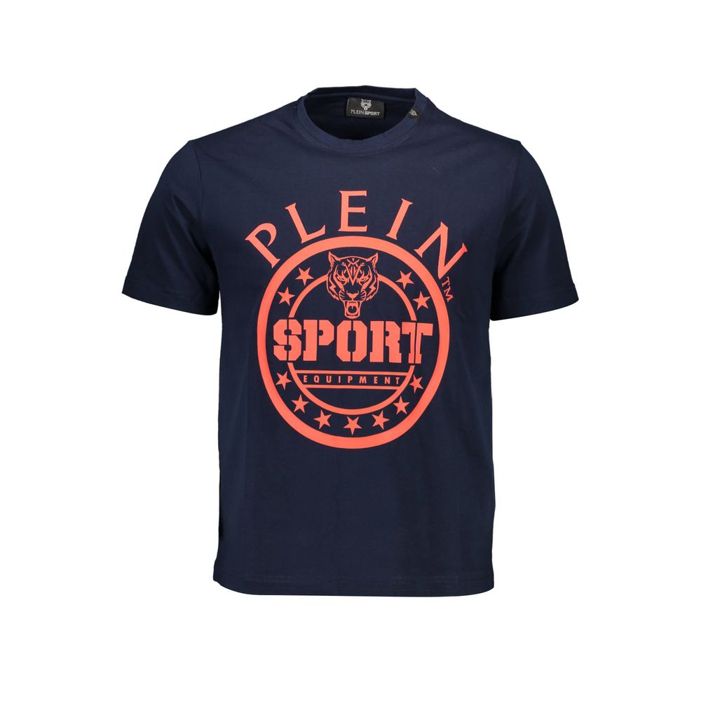 Plein Sport Blue Cotton Men T-Shirt - The Gentlemen's Vault