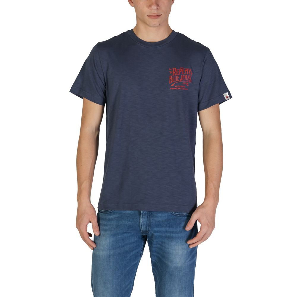 Replay Blue Cotton T-Shirt - The Gentlemen's Vault