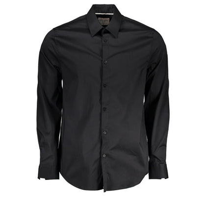 Guess Jeans Black Cotton Shirt - The Gentlemen's Vault
