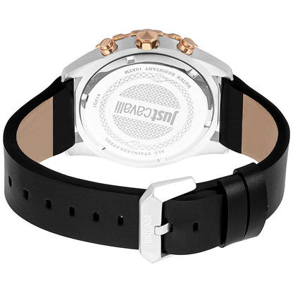 Just Cavalli Black Leather Sport Watch - The Gentlemen's Vault