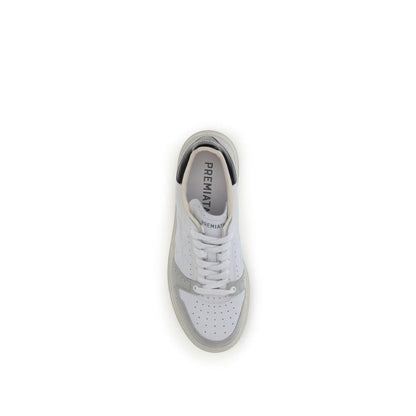 Premiata White Calf Leather Bos Taurus Low Top Sneakers - The Gentlemen's Vault