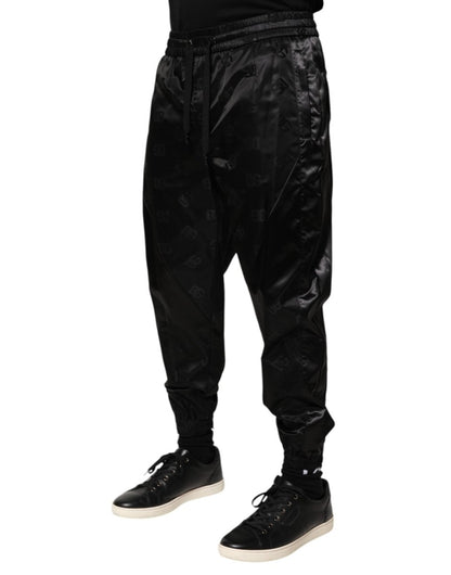 Dolce & Gabbana Black Logo DG Print Men Jogger Sweatpants Pants - The Gentlemen's Vault