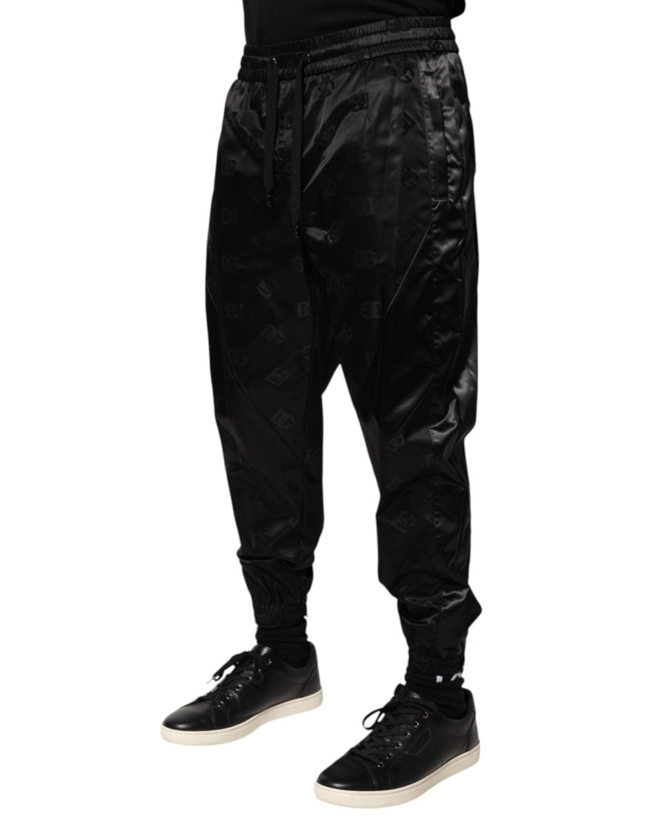 Dolce & Gabbana Black Logo DG Print Men Jogger Sweatpants Pants - The Gentlemen's Vault