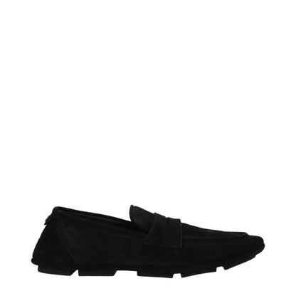 Dolce & Gabbana Black Leather Slip - On Loafers - The Gentlemen's Vault
