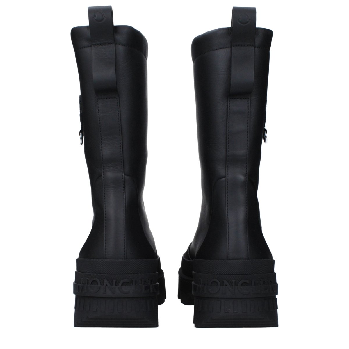 Moncler Black Leather Ankle Boots - The Gentlemen's Vault