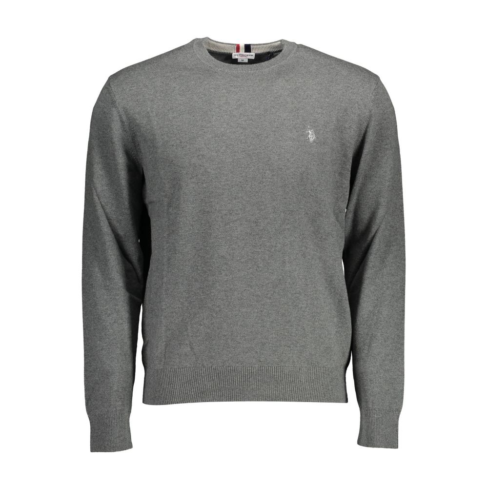 U.S. POLO ASSN. Gray Cotton Mens Sweater - The Gentlemen's Vault