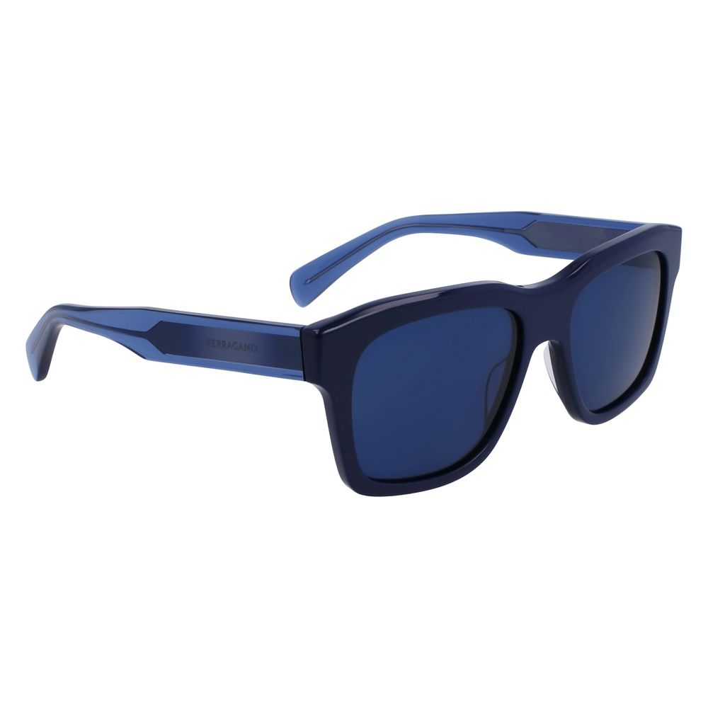 Ferragamo Blue Acetate Sunglasses - The Gentlemen's Vault
