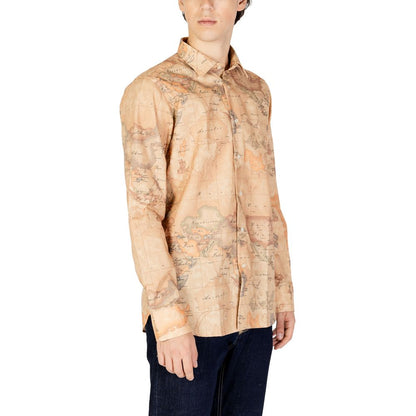 Alviero Martini Prima Classe Beige Polyester Shirt - The Gentlemen's Vault