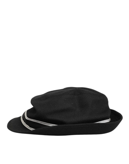 Dolce & Gabbana Black Cotton Polka Dot Lining Fedora Men Hat - The Gentlemen's Vault