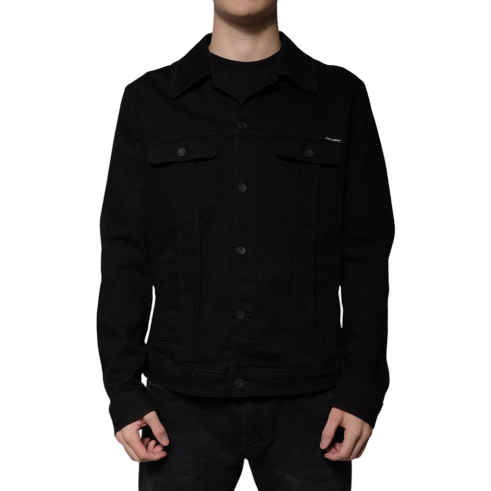 Dolce & Gabbana Black Cotton Denim Jacket - The Gentlemen's Vault