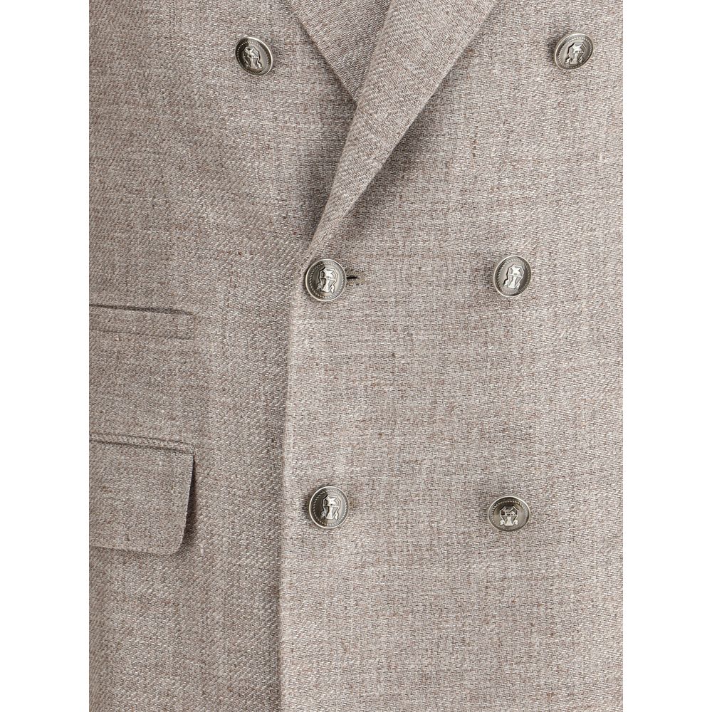 Brunello Cucinelli Light Brown Linen Blazer - The Gentlemen's Vault