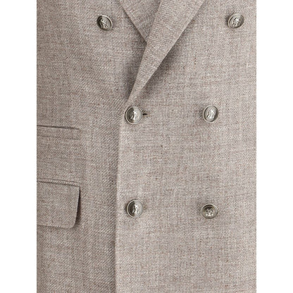 Brunello Cucinelli Light Brown Linen Blazer - The Gentlemen's Vault