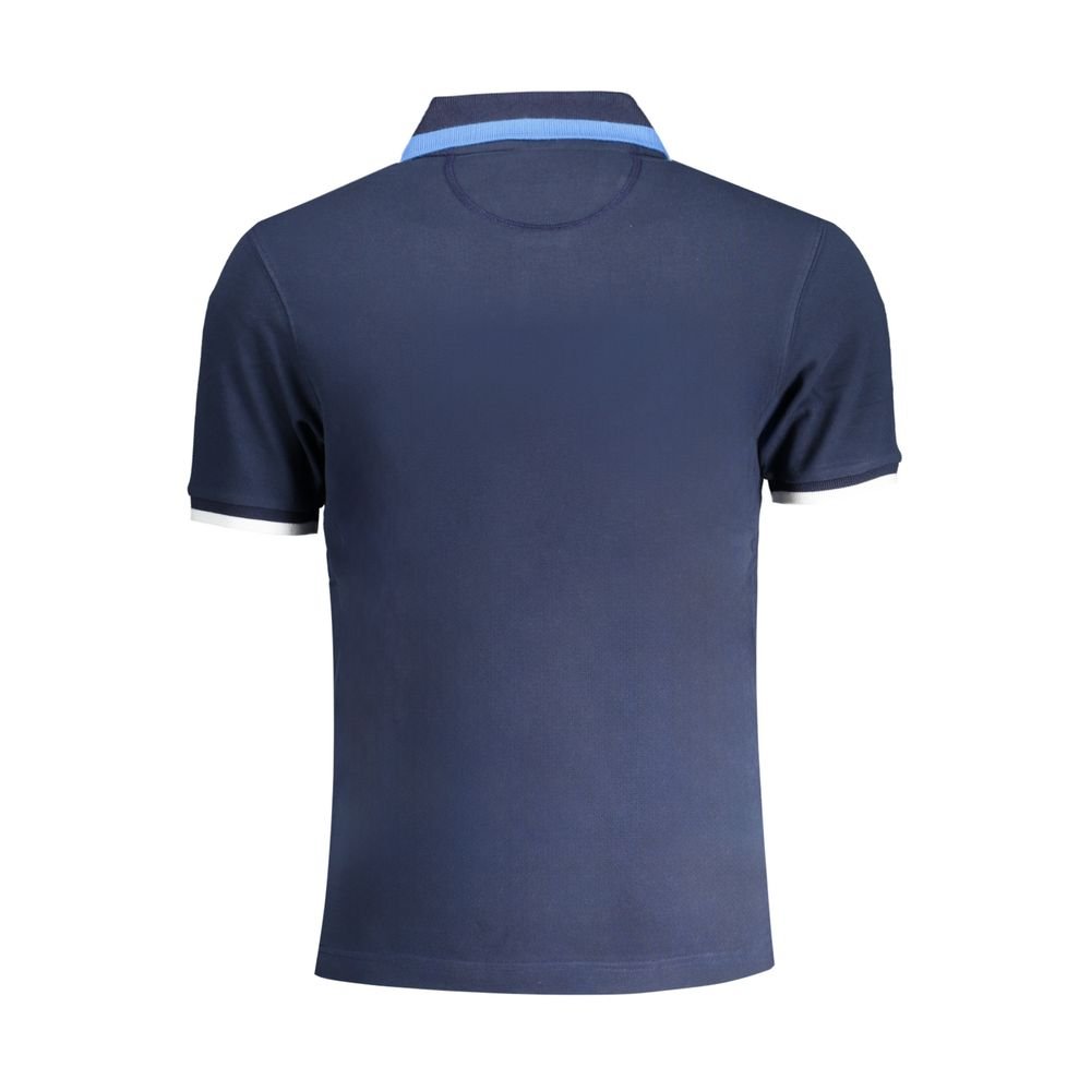 La Martina Blue Cotton Polo Shirt - The Gentlemen's Vault