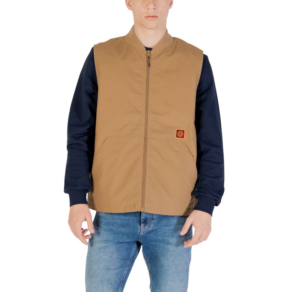 Vans Beige Cotton Sleveless Jacket - The Gentlemen's Vault