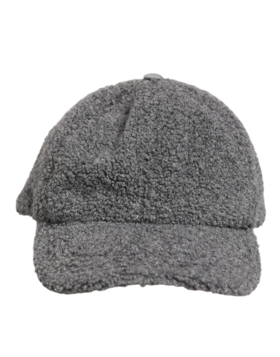 Dolce & Gabbana Gray Wool Fleece Rapper Men Baseball Capello Hat - The Gentlemen's Vault