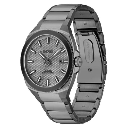 Hugo Boss Gray Stainless Steel Dress Watch - The Gentlemen's Vault