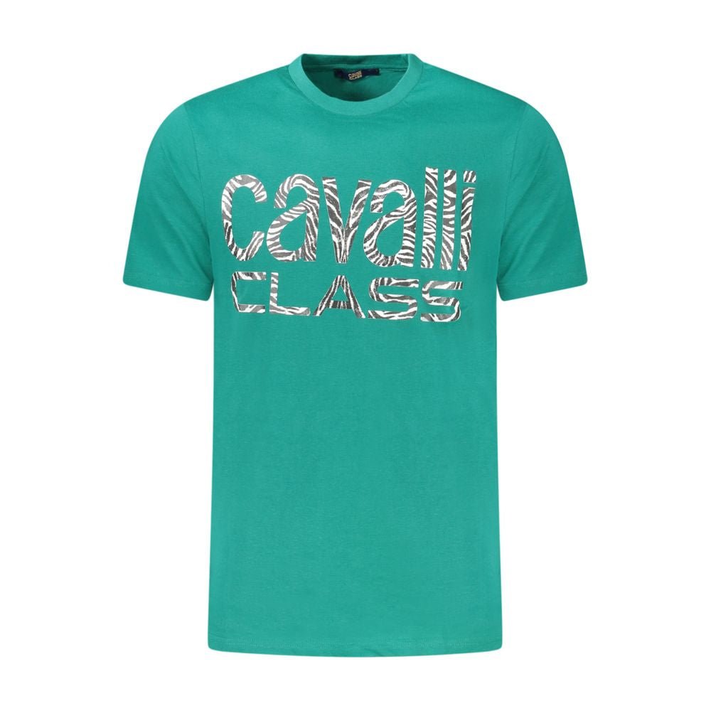 Cavalli Class Green Cotton T-Shirt - The Gentlemen's Vault