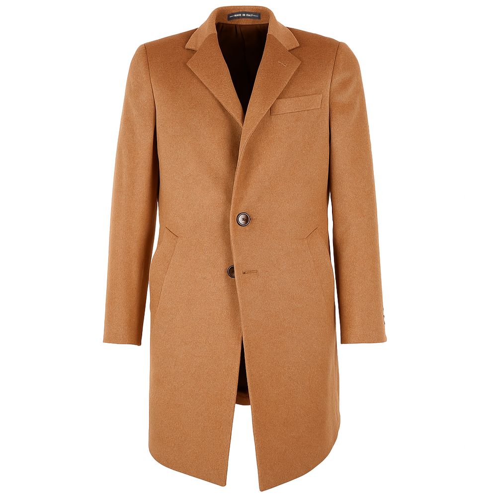 Made in Italy Brown Wool Coat - The Gentlemen's Vault