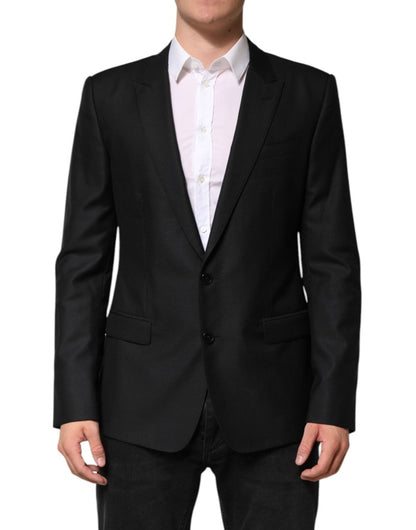 Dolce & Gabbana Black Wool Single Breasted Jacket Blazer - The Gentlemen's Vault