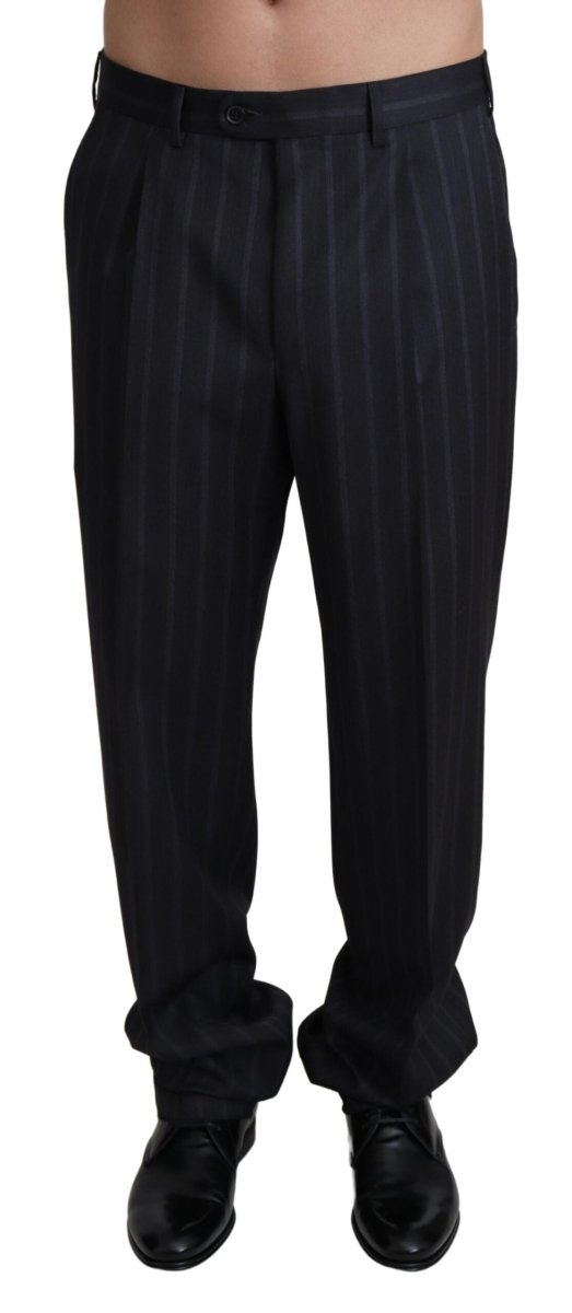 Dolce & Gabbana Gray Wool Blend Formal Trousers Pants - The Gentlemen's Vault