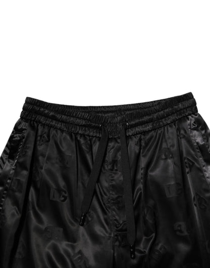 Dolce & Gabbana Black Logo DG Print Men Jogger Sweatpants Pants - The Gentlemen's Vault