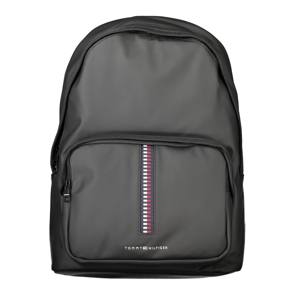Tommy Hilfiger Black Polyethylene Men Backpack - The Gentlemen's Vault