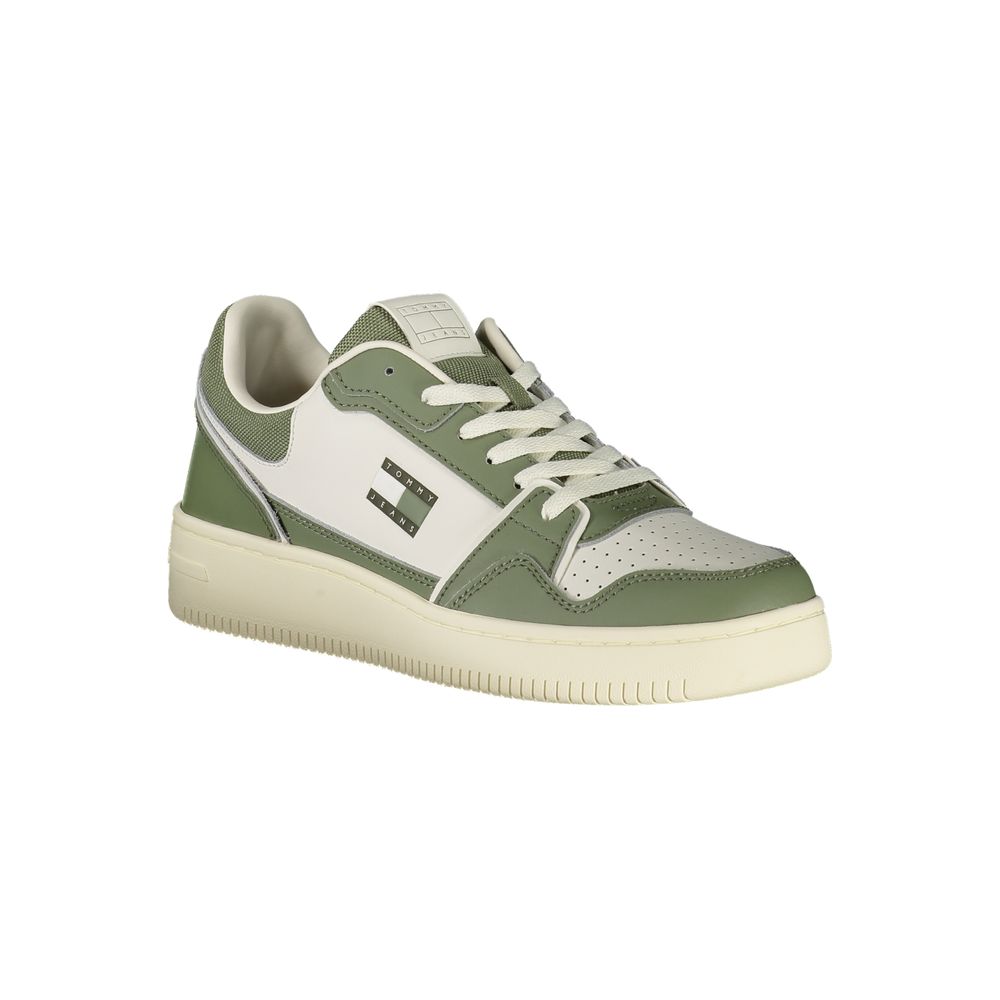 Tommy Hilfiger Green Leather Men Sneaker - The Gentlemen's Vault