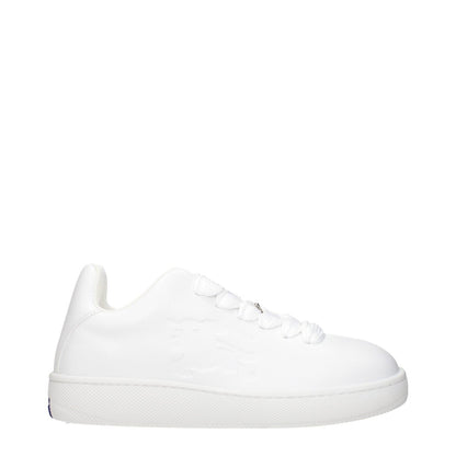 Burberry White Leather Low Tops - The Gentlemen's Vault