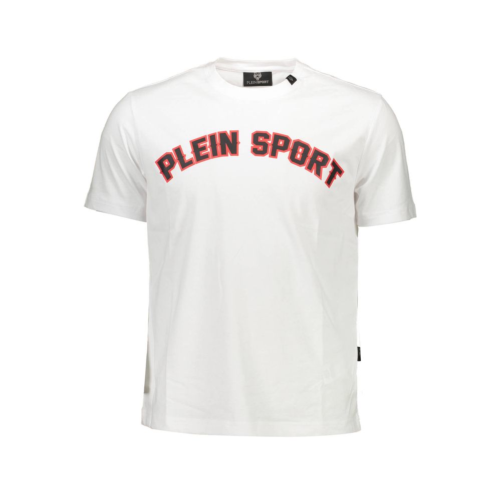 Plein Sport White Cotton Men T-Shirt - The Gentlemen's Vault