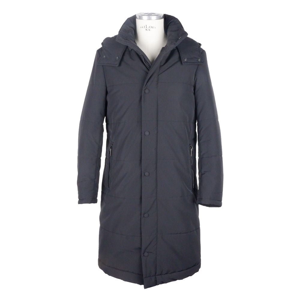 Made in Italy Black Wool Men's Raincoat - The Gentlemen's Vault